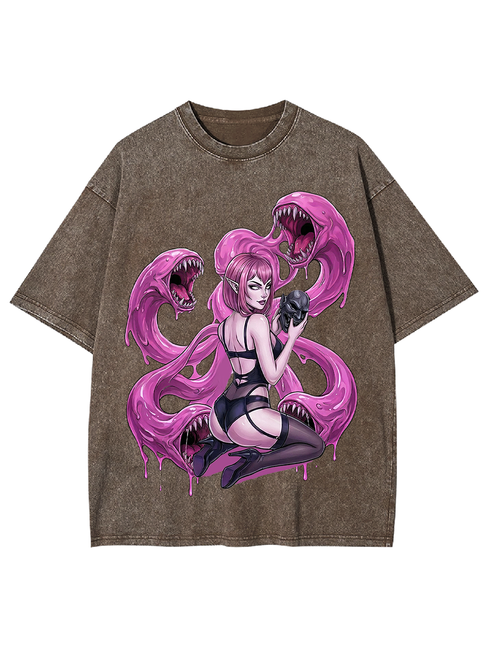 Neon Succubus & Dark Siren Washed Tshirt