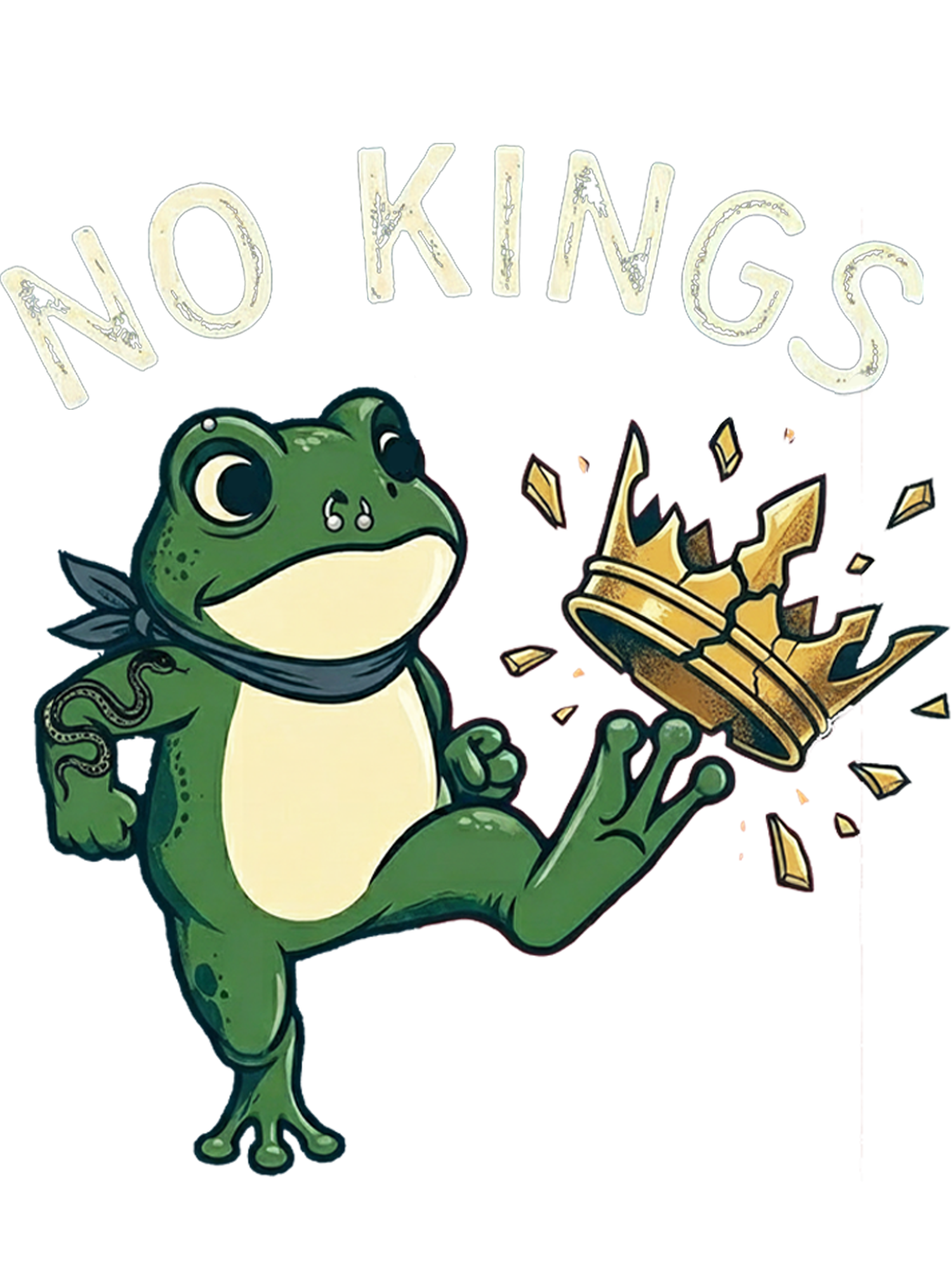 Frog Against the Crown Washed Tshirt