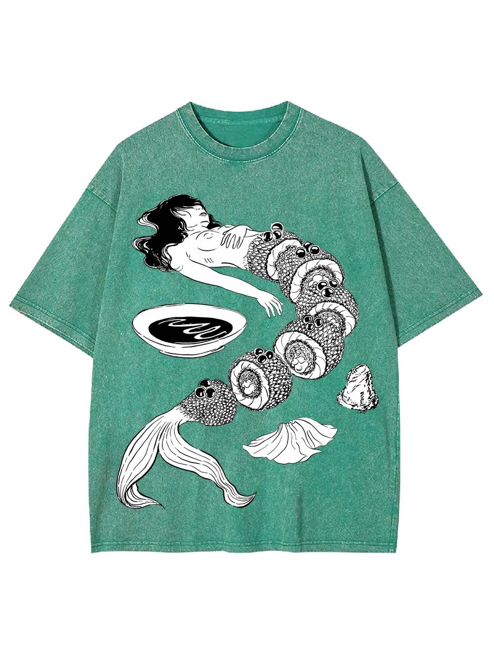 Human Sushi Slices Washed Tshirt