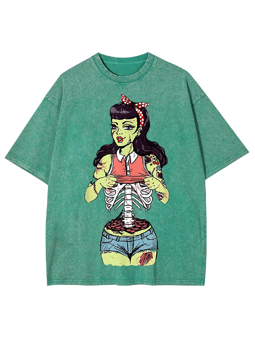 Zombie Girl Washed Tshirt