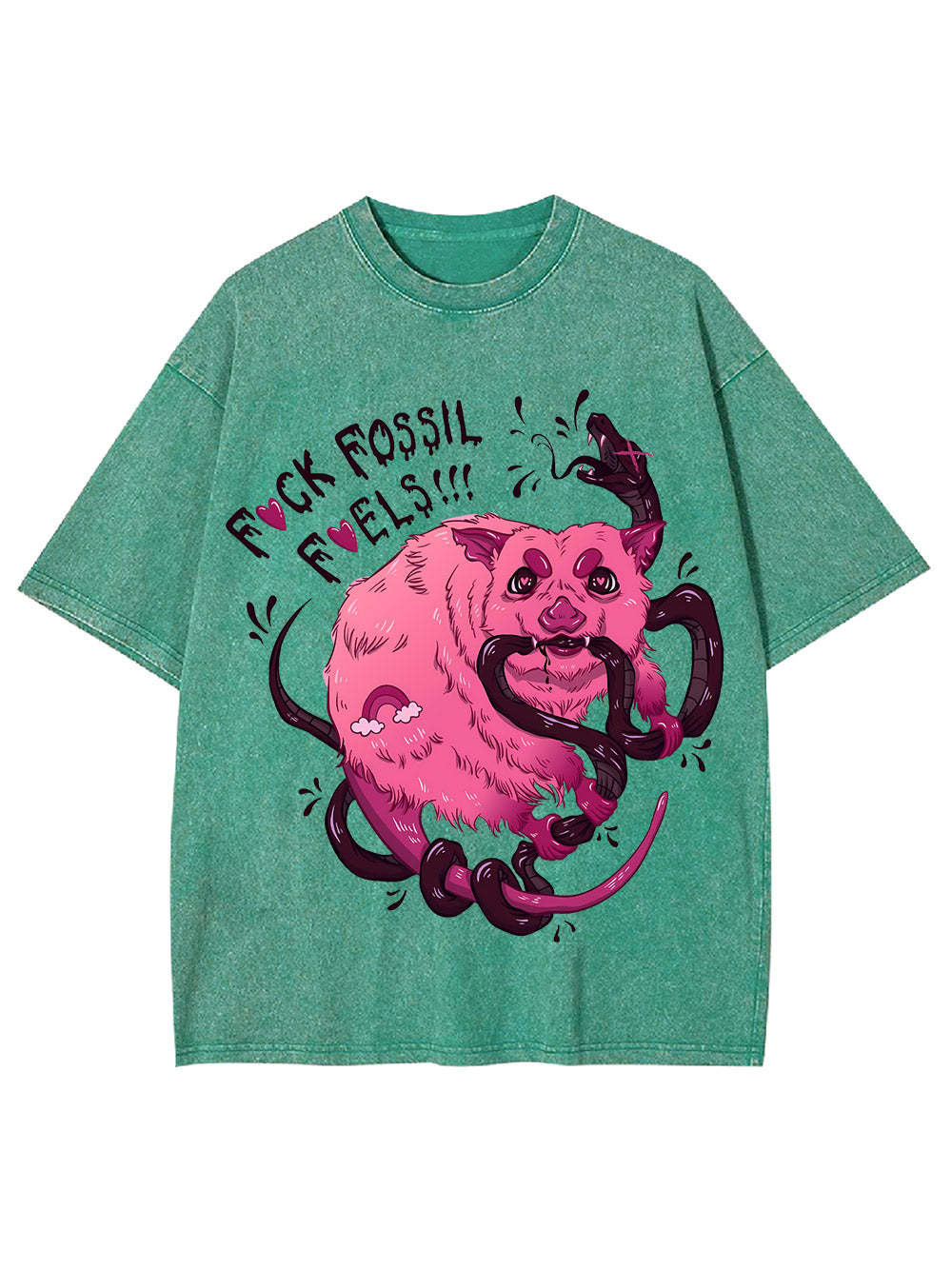 F*Ck Fossil Fuels Washed Tshirt