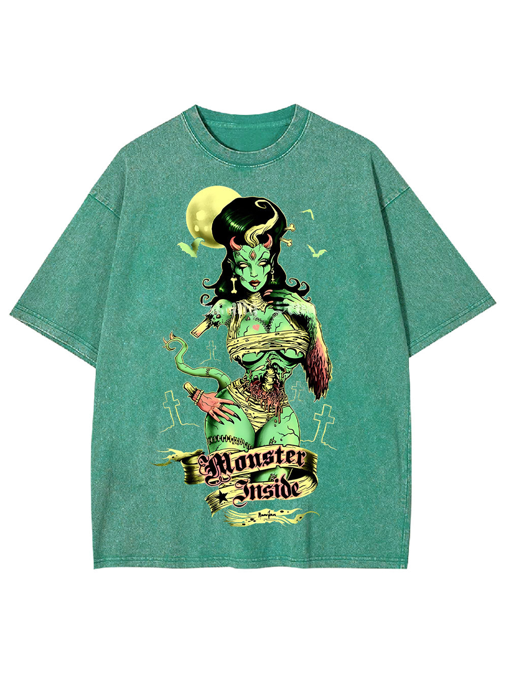 Monster Inside Washed Tshirt