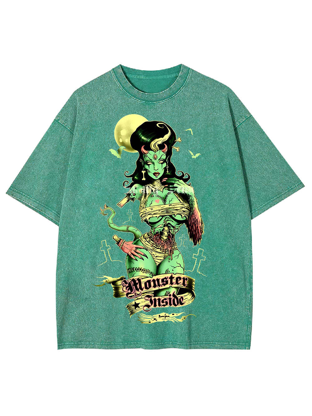 Monster Inside Washed Tshirt