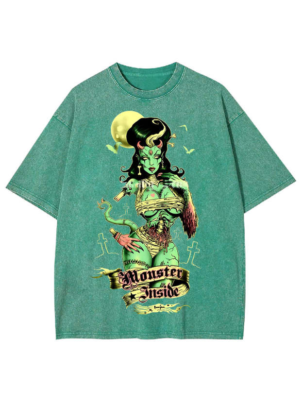 Monster Inside Washed Tshirt