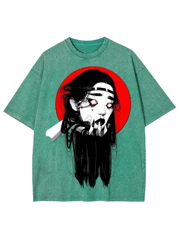 Elegant Skull Washed Tshirt