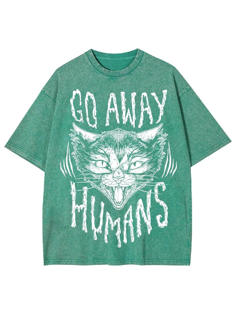 Go Away Humans Washed Tshirt
