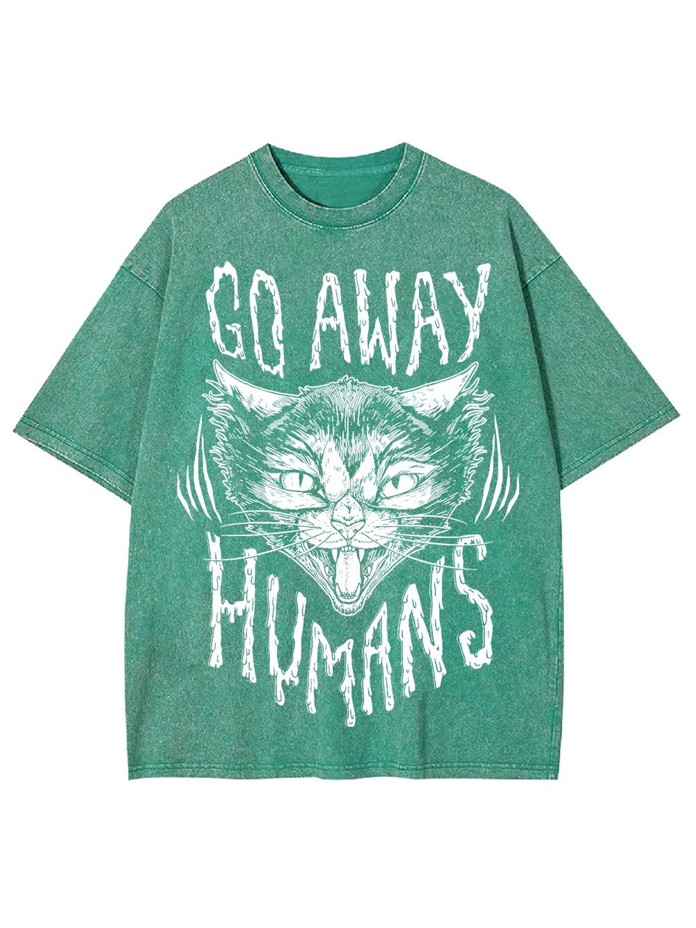 Go Away Humans Washed Tshirt