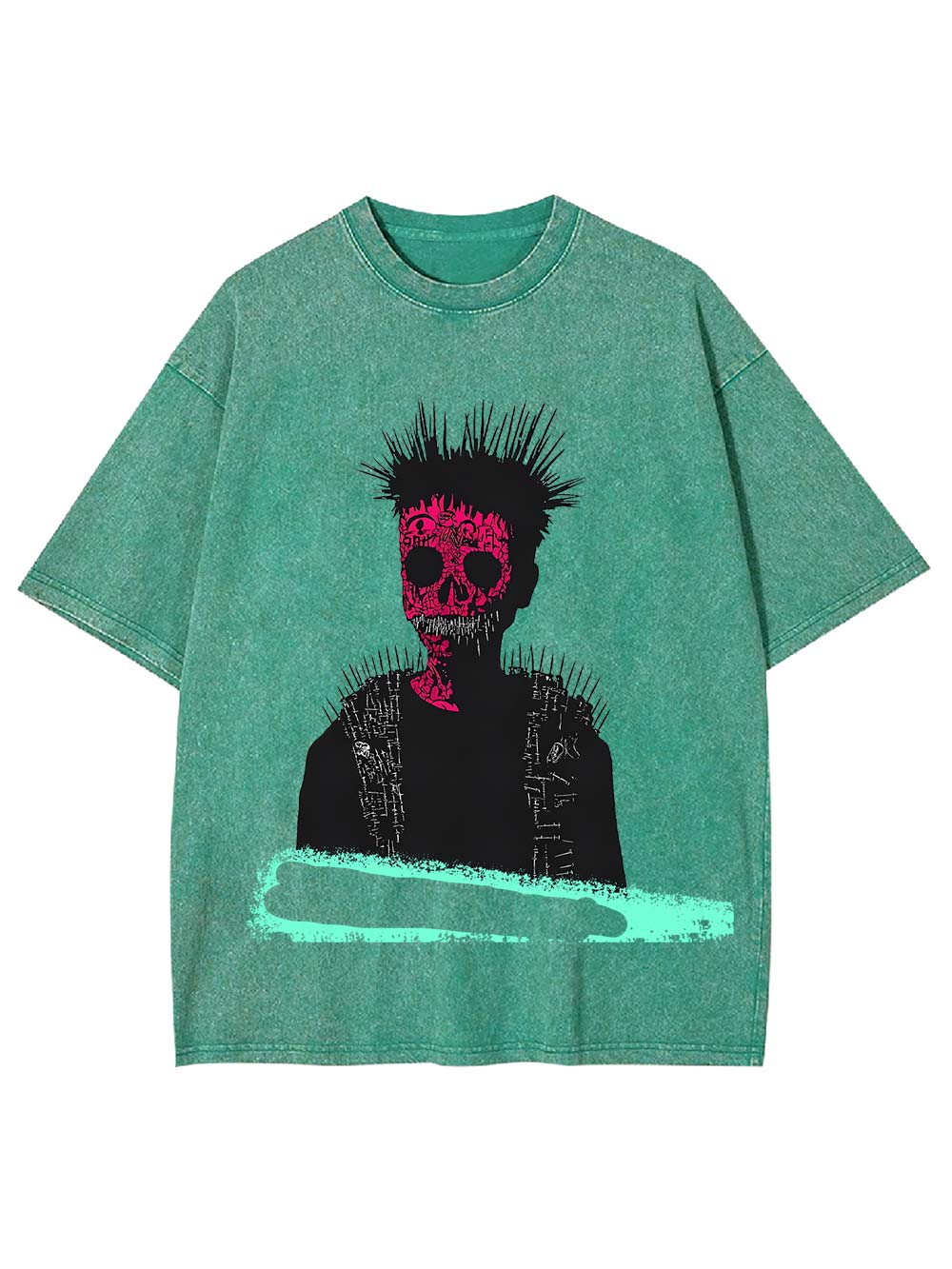 Punk Skull Aura Washed Tshirt