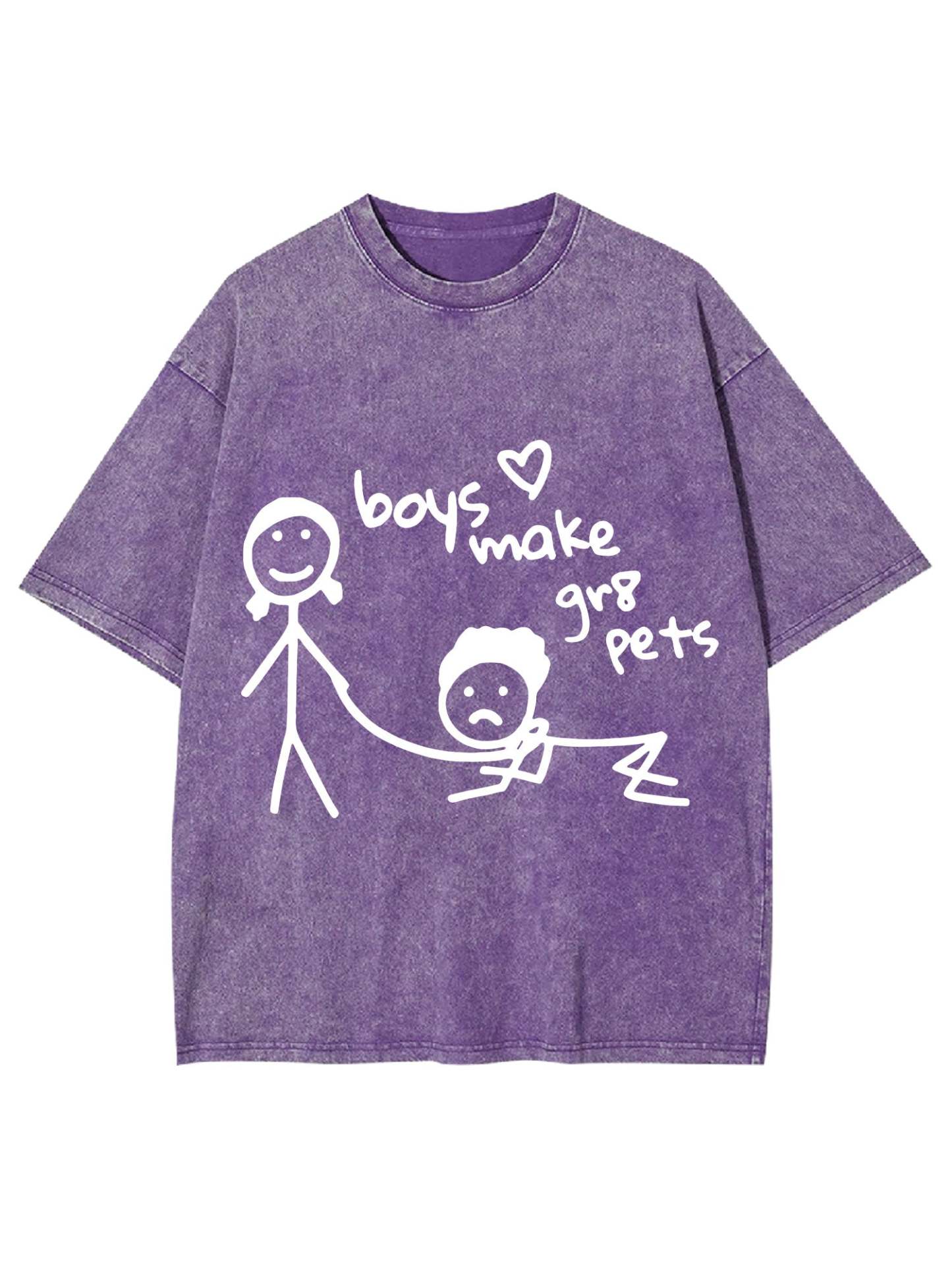 Boys Make Great Pets Washed Tshirt
