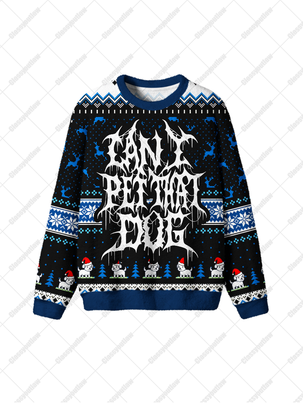 CAN I PET THAT DOG UGLY CHRISTMAS SWEATSHIRT