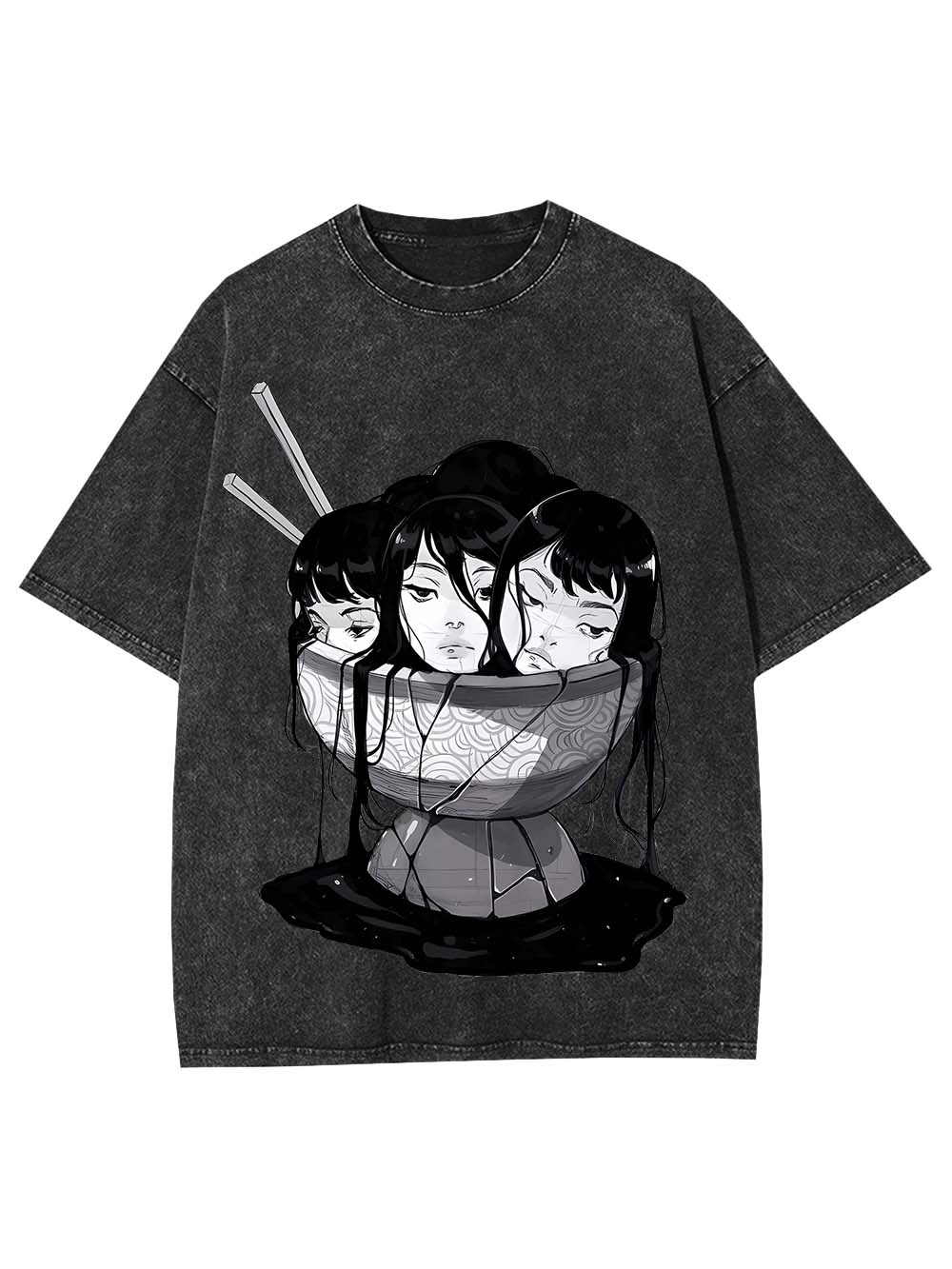 Three Faces in a Bowl Washed Tshirt