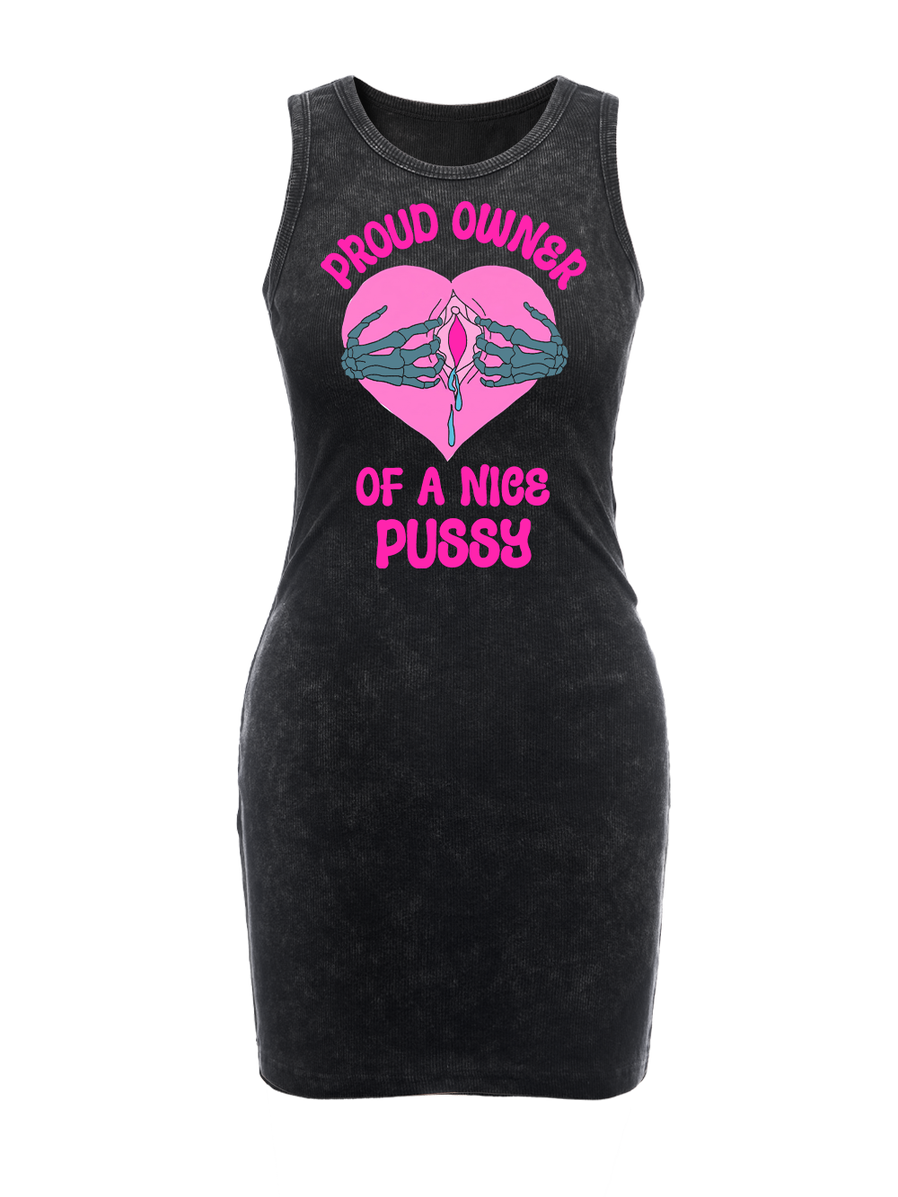 PROUD OWNER OF A NICE PUSSY VINTAGE BODYCON TANK DRESS