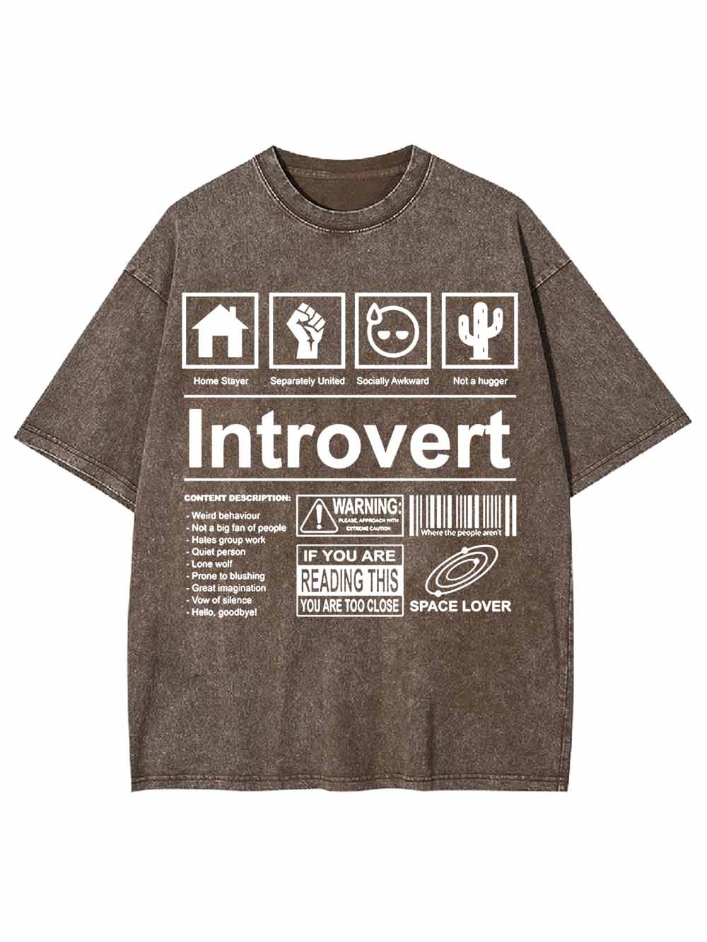 Introvert Washed Tshirt