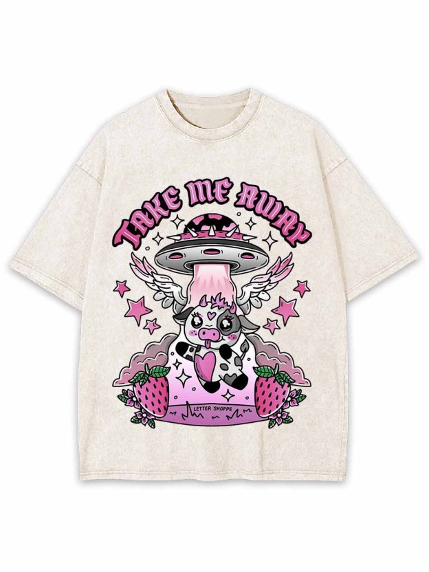 TAKE ME AWAY WASHED TSHIRT