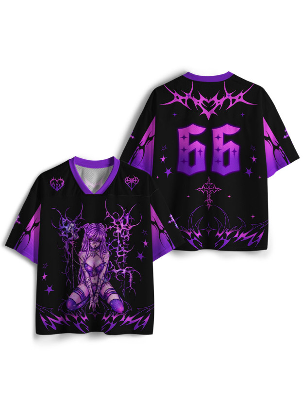 Decadent Goth Girl Mesh Jersey