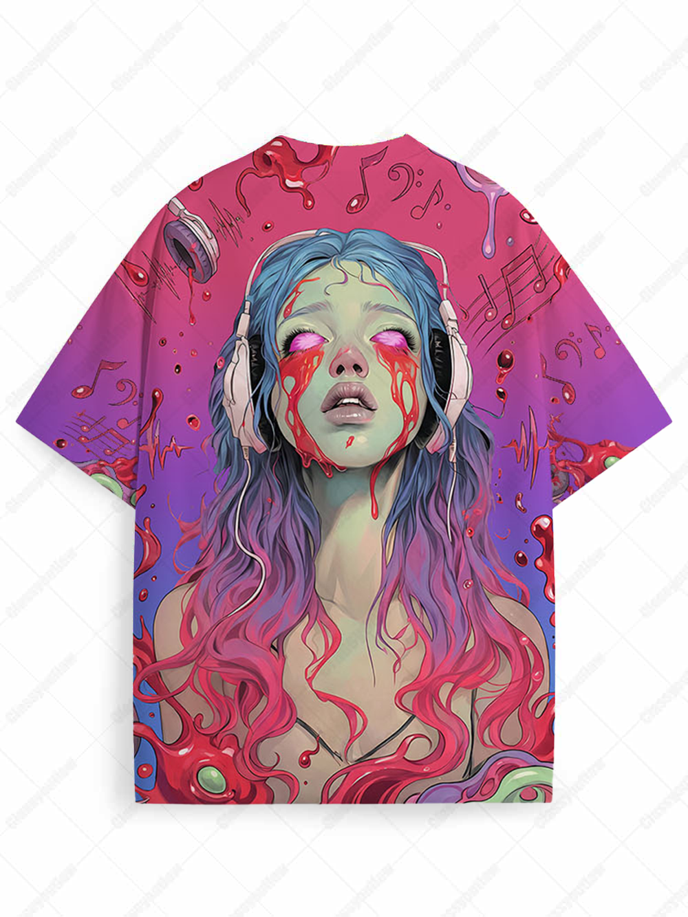 Ghost Song Eco Oversized Graphic Tees