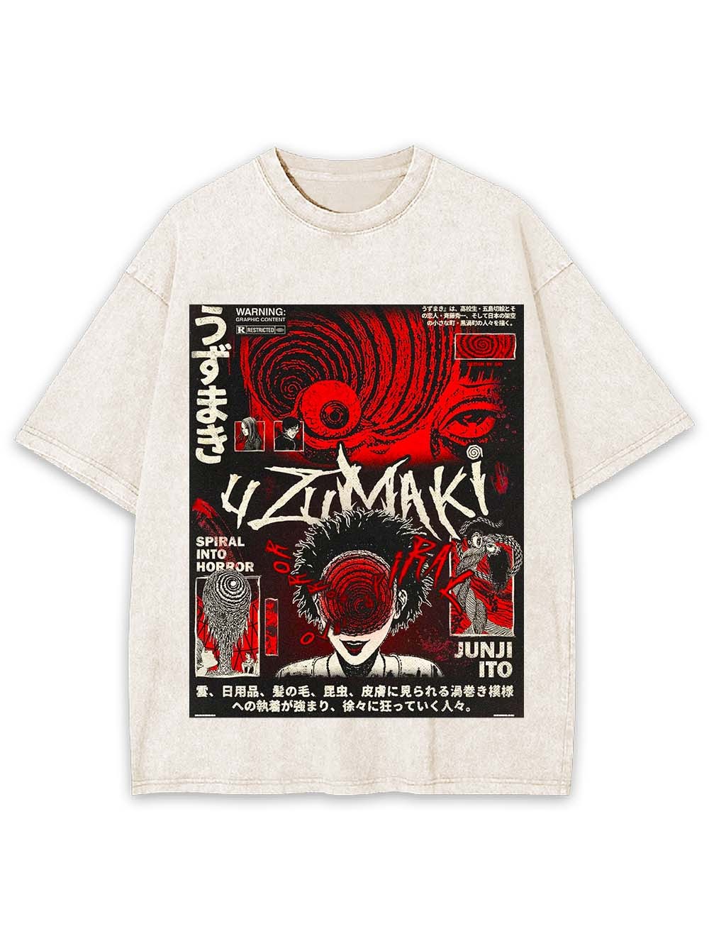 Spiral into Madness Washed Tshirt