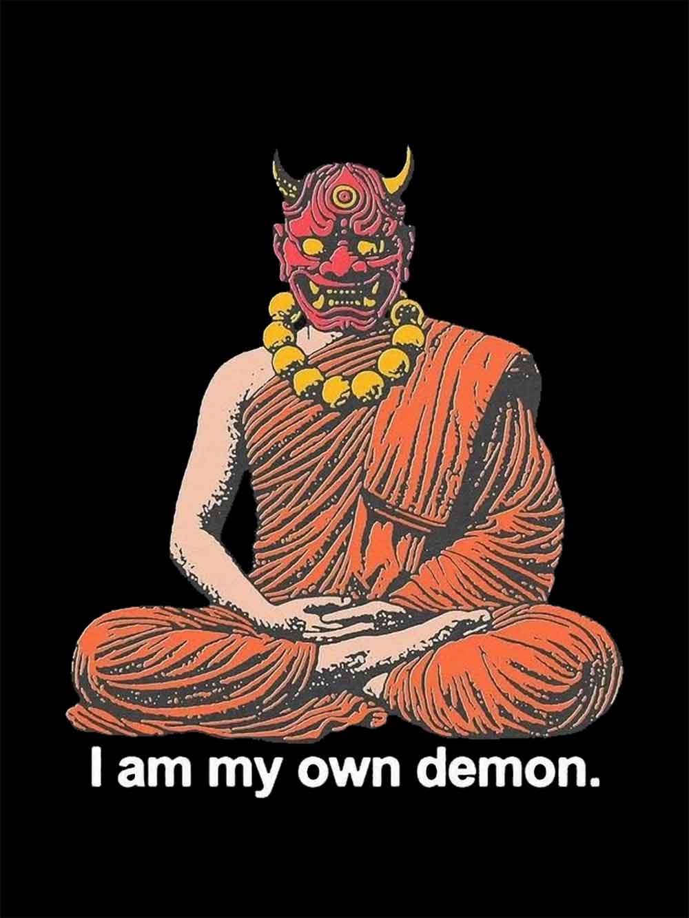 I AM MY OWN DEOMN WASHED TSHIRT