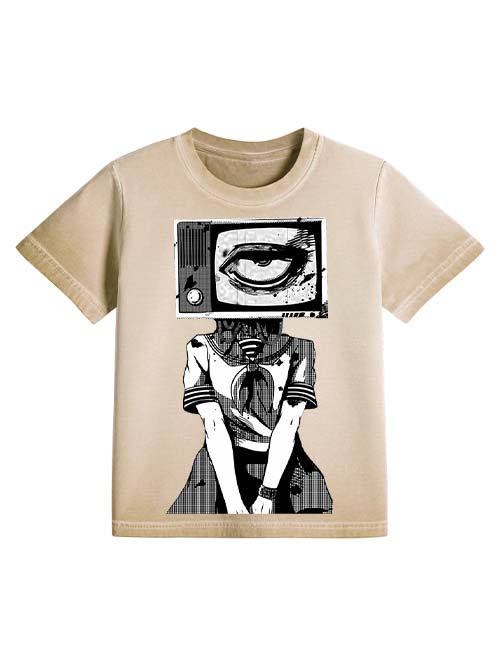 Eye On Screen Washed Slim Tshirt