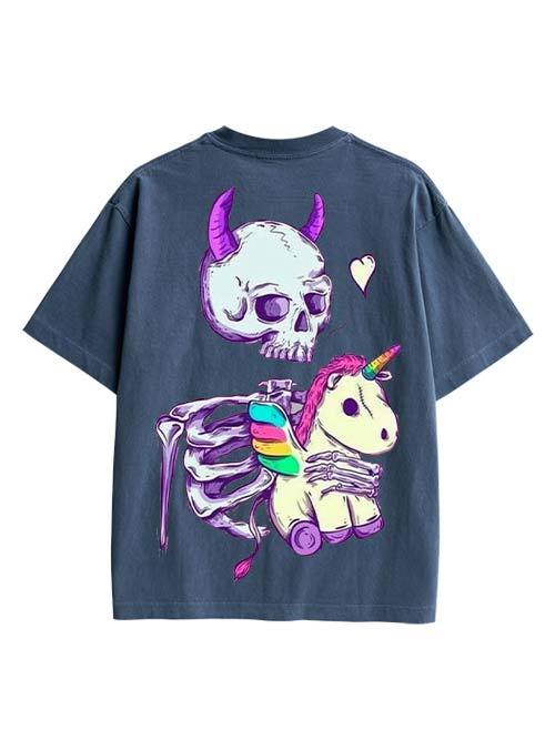 Dark Whimsy Double Sided Print Washed TShirt