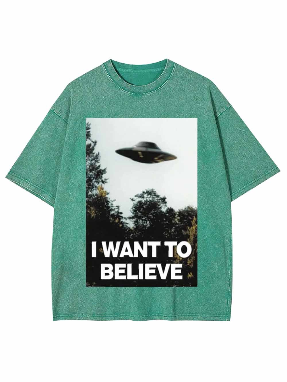 I WANT TO BELIEVE WASHED TSHIRT