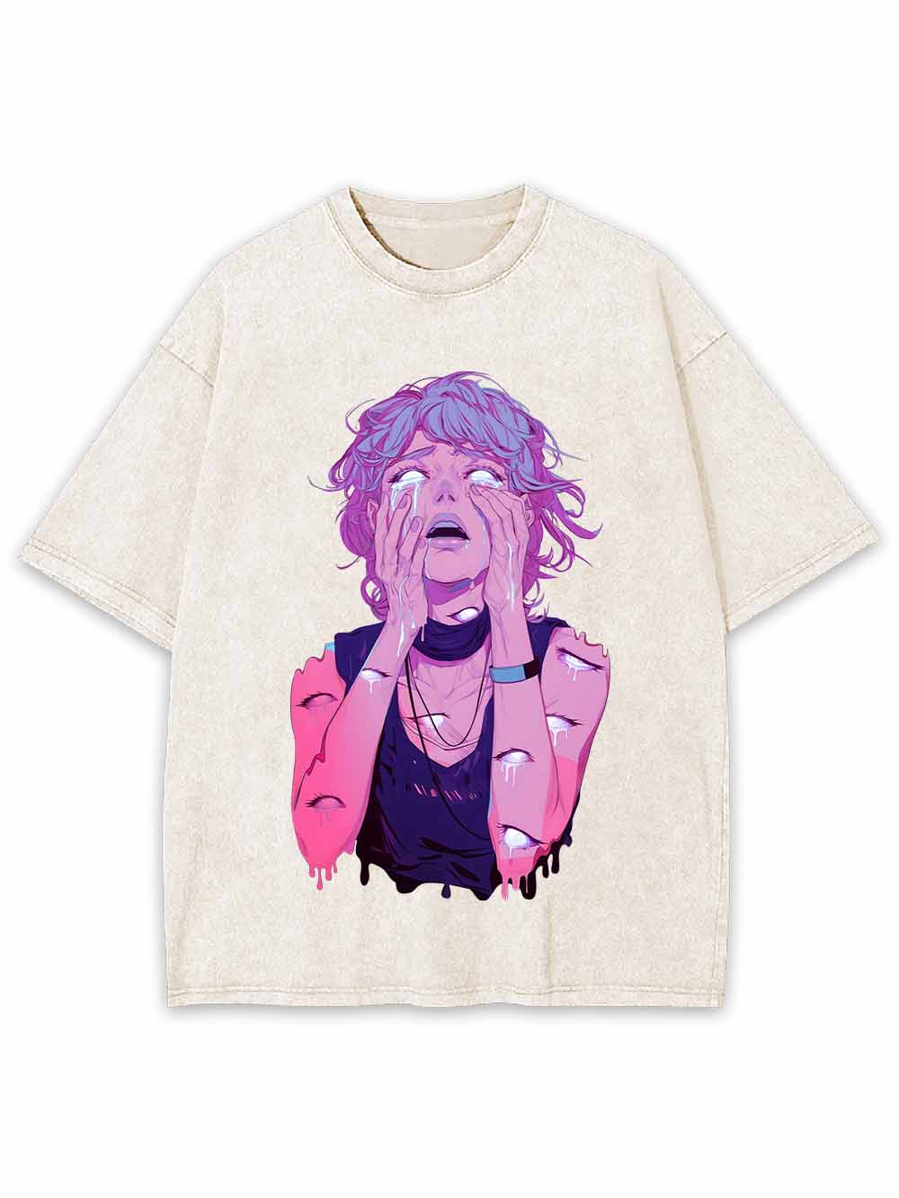 Crying Girl Washed Tshirt