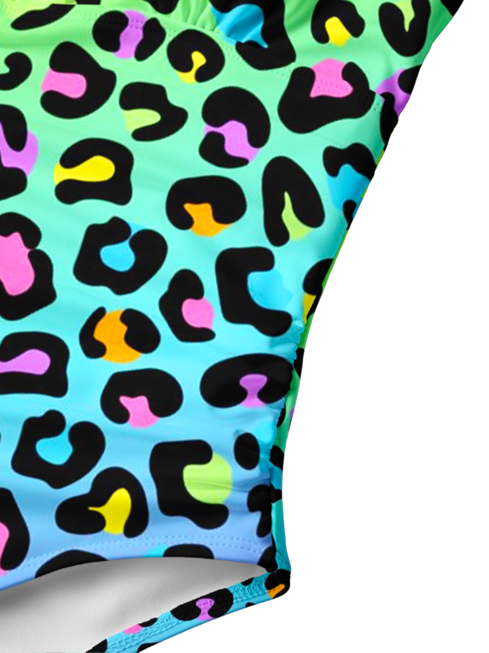 GLOWING LEOPARD FESTIVAL V-NECK ONE PIECE SWIMSUIT