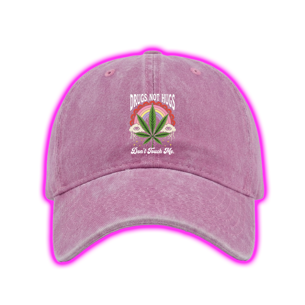 DRUGS NOT HUGS WASHED VINTAGE BASEBALL CAP