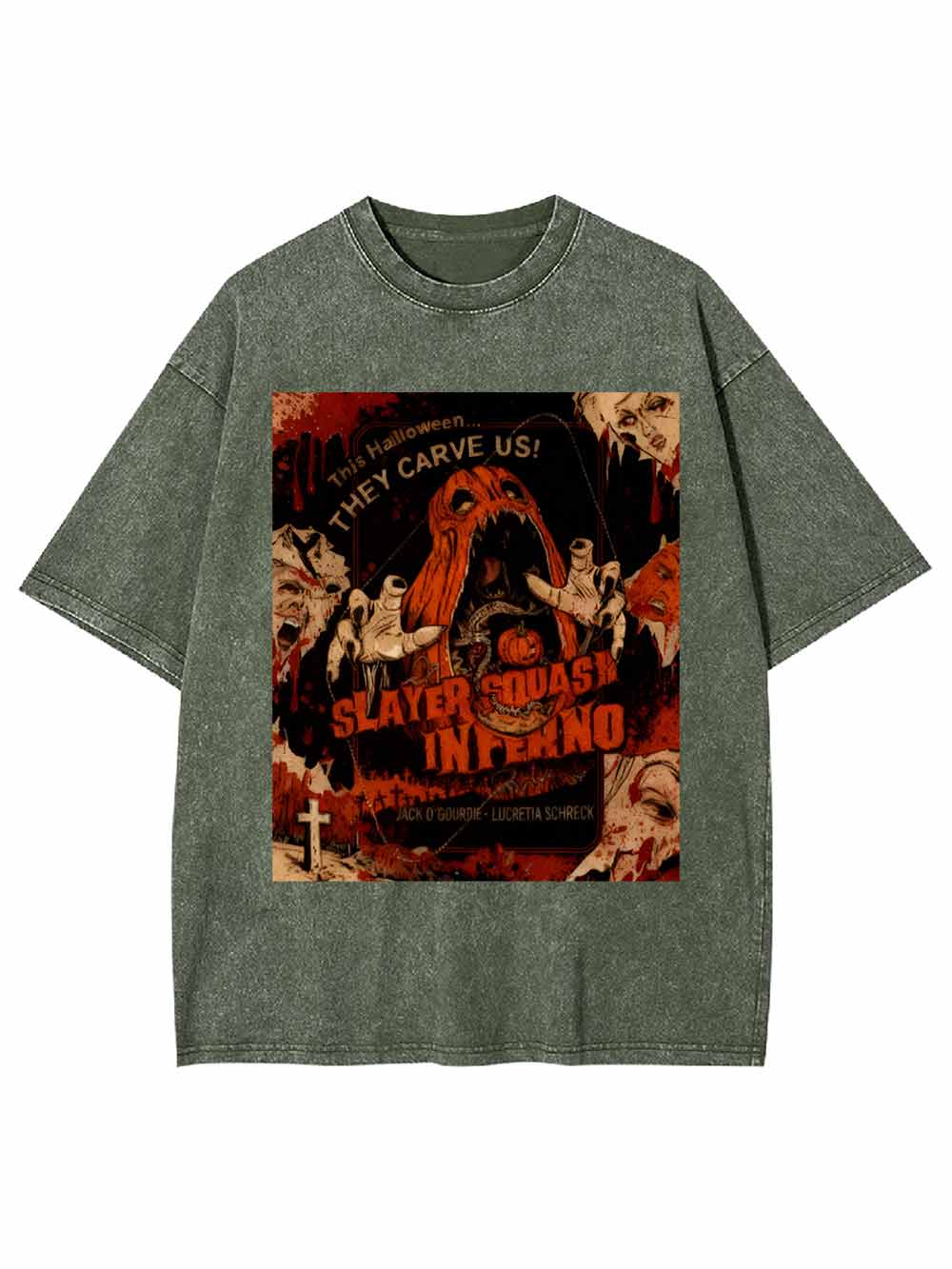 Slayer Squash Inferno Washed Tshirt