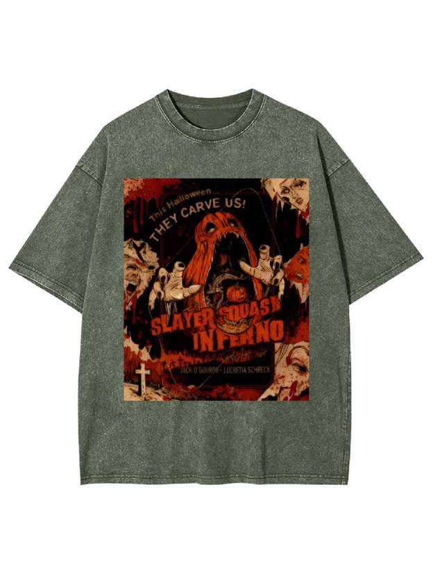 Slayer Squash Inferno Washed Tshirt
