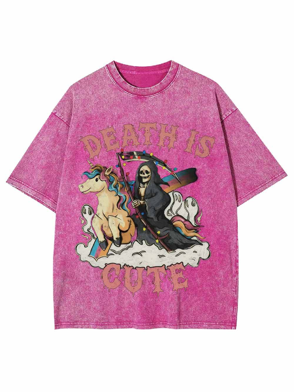 Death Is Cute Washed Tshirt