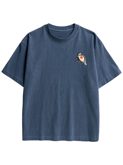 MULTITUDE OF GAZES DOUBLE SIDED PRINT WASHED TSHIRT