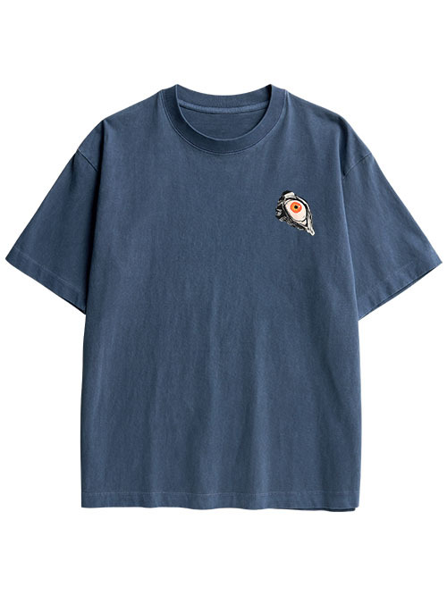 MULTITUDE OF GAZES DOUBLE SIDED PRINT WASHED TSHIRT