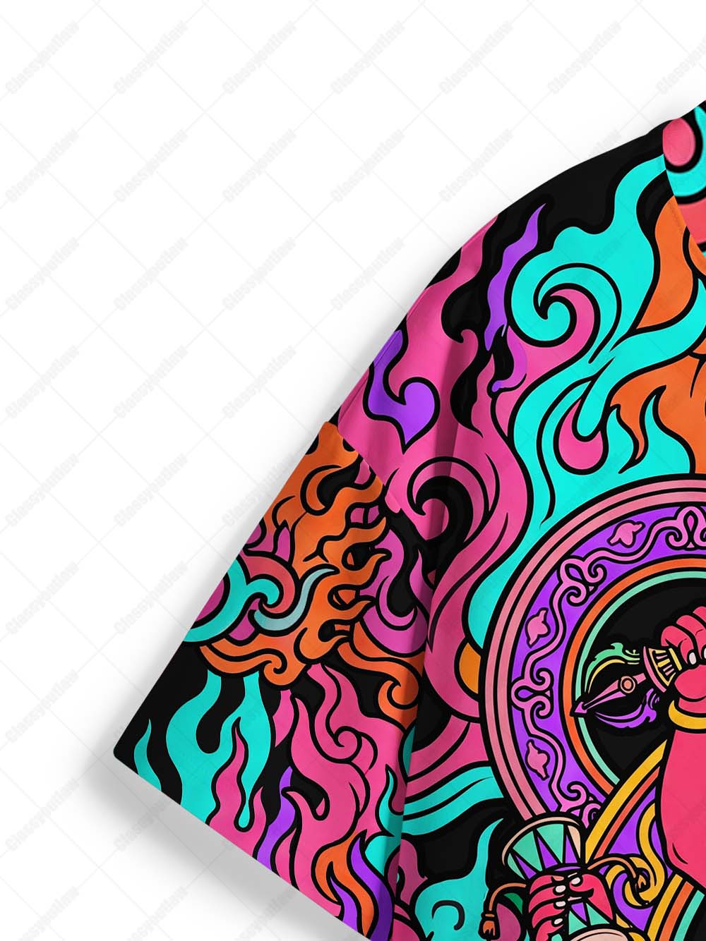 PSYCHEDELIC DEMON GOD ECO OVERSIZED GRAPHIC TEES