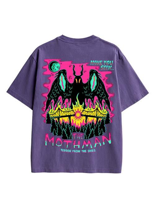 Mothman Double Sided Print Washed TShirt