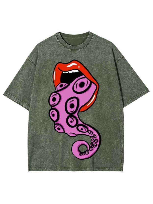 Octopus Tongue Washed Tshirt