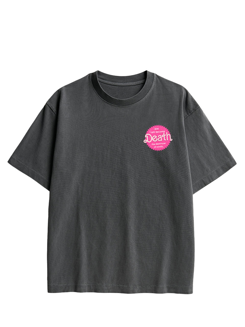 Sparkly Harbinger of Death Double Sided Print Washed TShirt