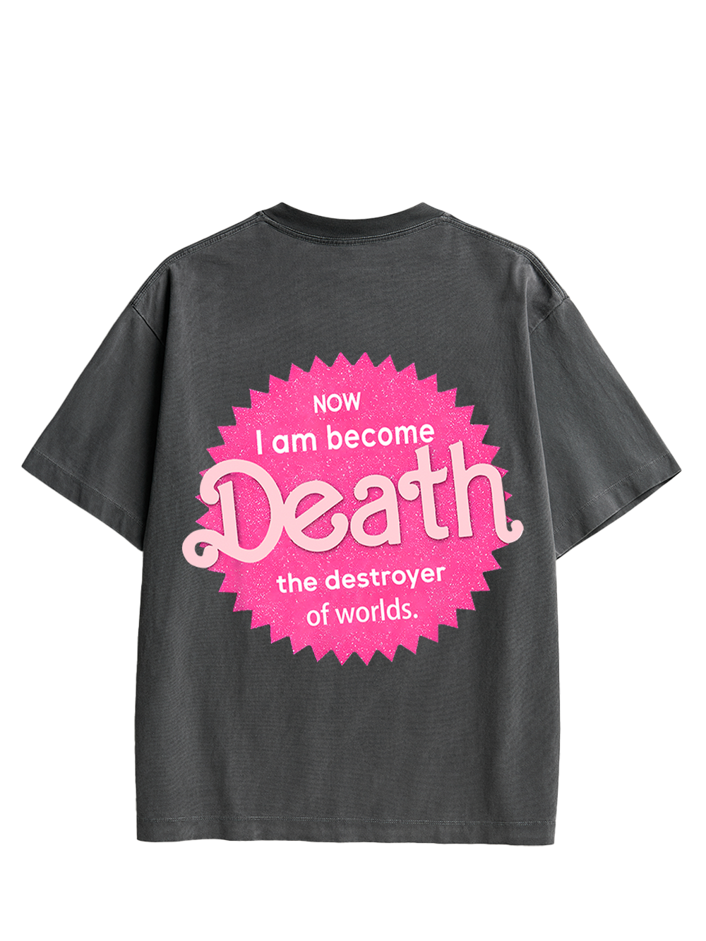 Sparkly Harbinger of Death Double Sided Print Washed TShirt