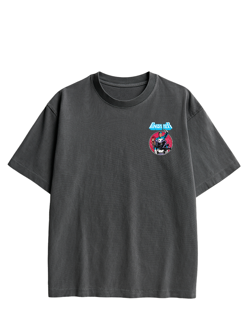 PUNISH HER DOUBLE SIDED PRINT WASHED TSHIRT