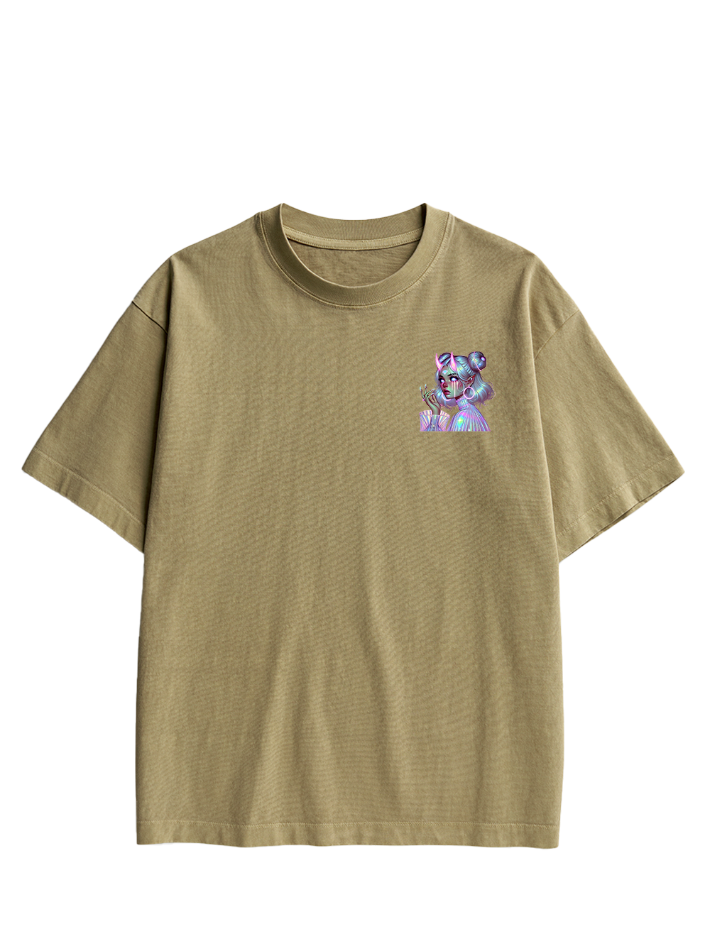 NEON DREAMSCAPE DOUBLE SIDED PRINT WASHED TSHIRT