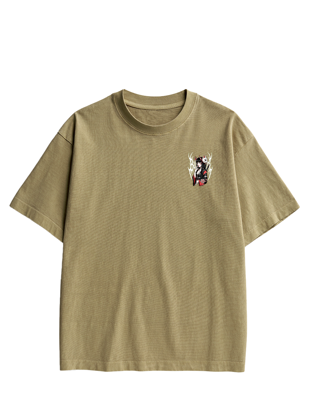FOX MASK ENCHANTRESS DOUBLE SIDED PRINT WASHED TSHIRT