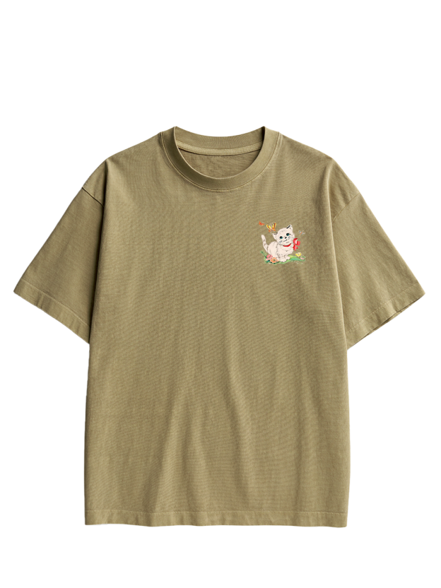 Cute Crisis Double Sided Print Washed TShirt