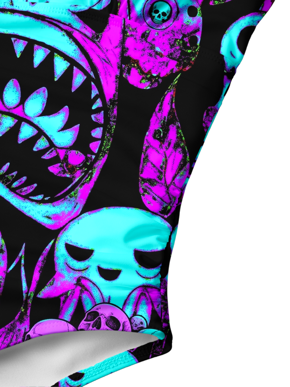 SKULL MONSTER V-NECK ONE PIECE SWIMSUIT