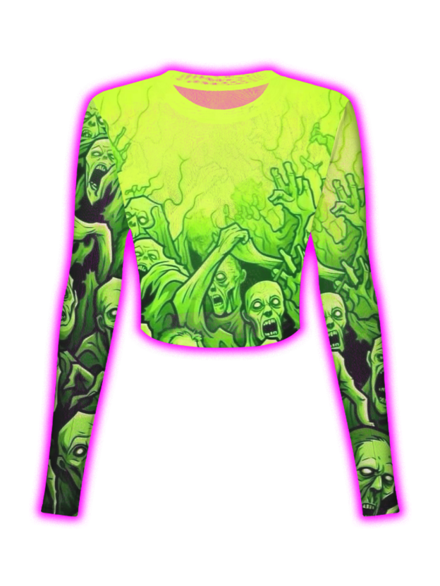 Toxic Souls Cyber Horror Aesthetic Mesh Top