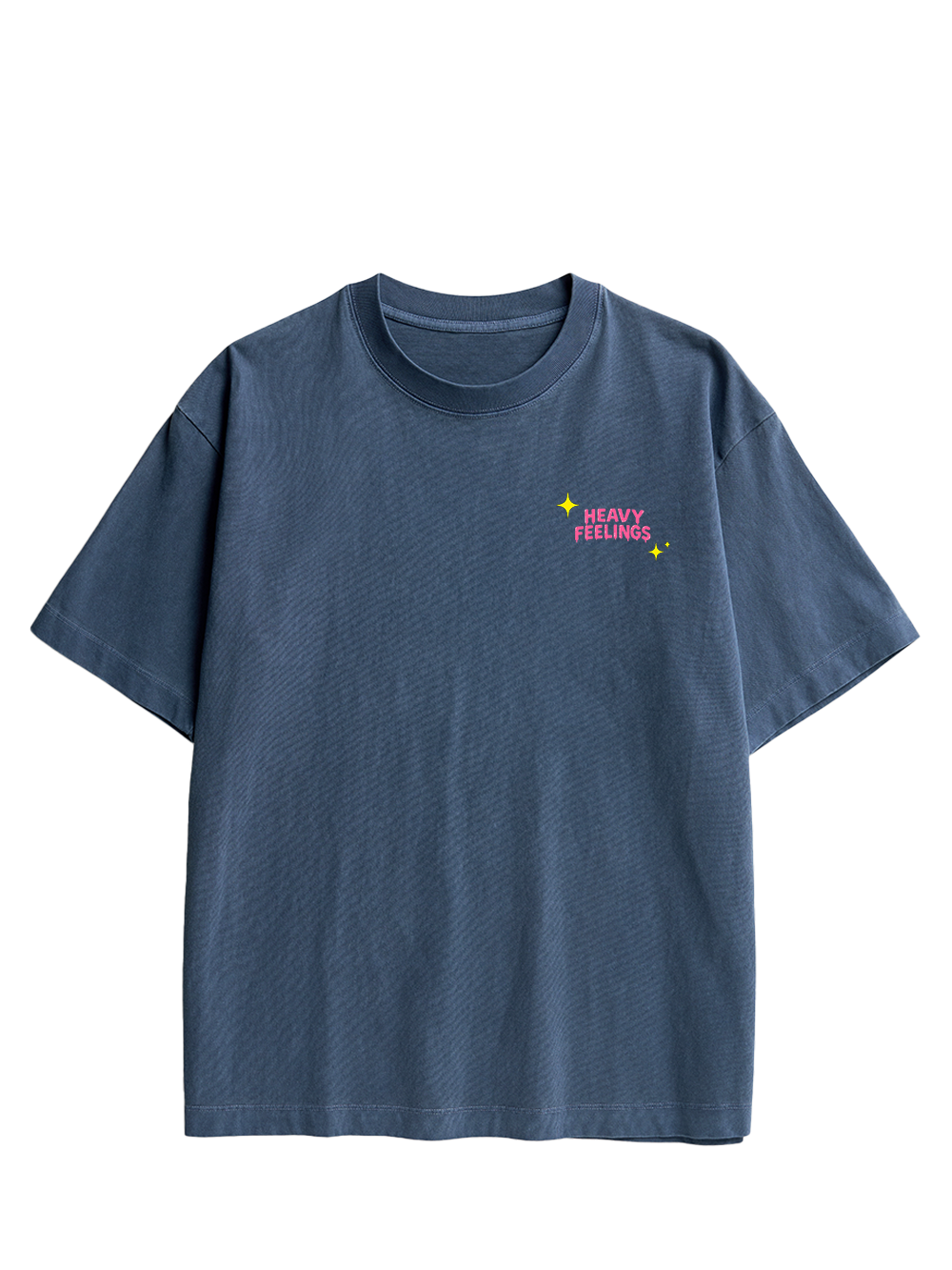 HEAVY FEELINGS Double Sided Print Washed TShirt