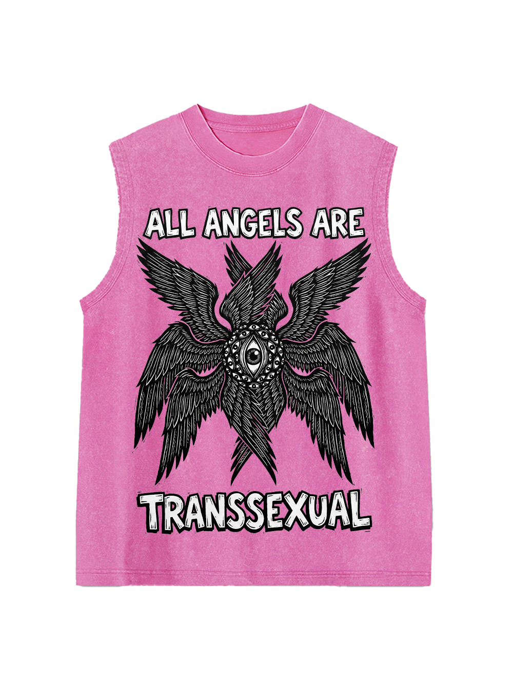 ALL ANGELS ARE TRANSSEXUAL WASHED TANK
