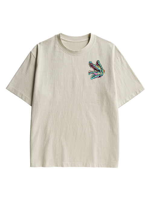 Clown Double Sided Print Washed TShirt