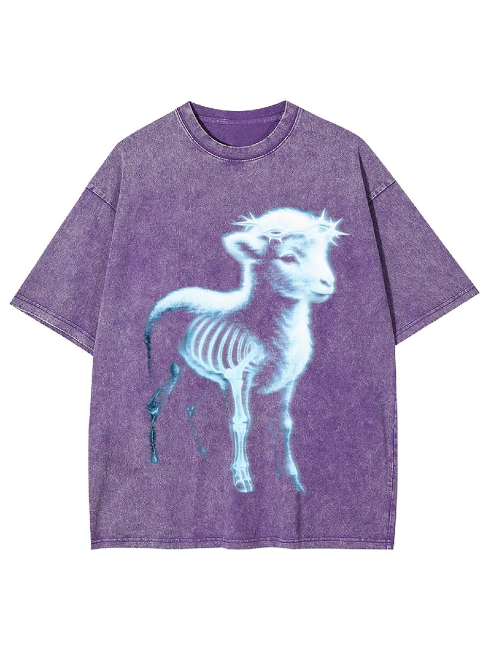 Fluorescent Lamb Washed Tshirt
