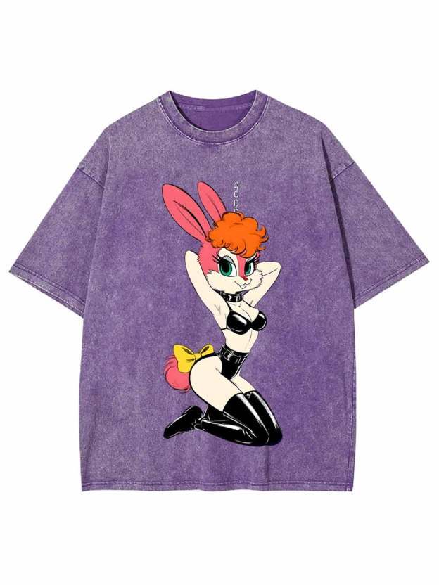 Sexy Bunny Girl Washed Tshirt