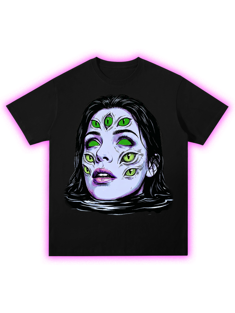 NEON GREEN EYE PSYCHEDELI CLASSIC T-SHIRT